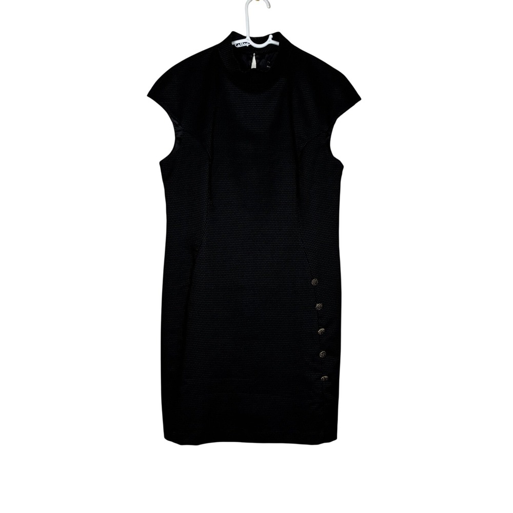 Ted Baker London Dress 4 NEW black high neck sheath Quiet Luxury Old Money Chic